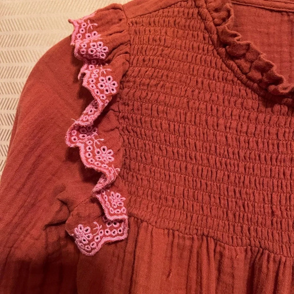 CAT & JACK~VINTAGE BLOUSE~100% COTTON~LG 10/12 - Picture 4 of 8